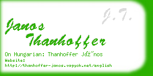janos thanhoffer business card
